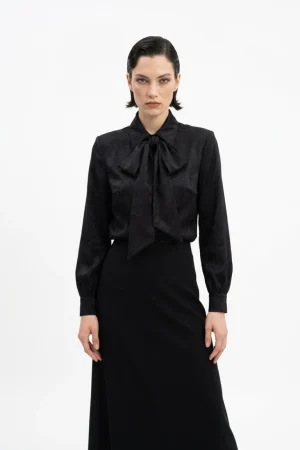 ​The Midnight Twill Blouse Long Sleeve